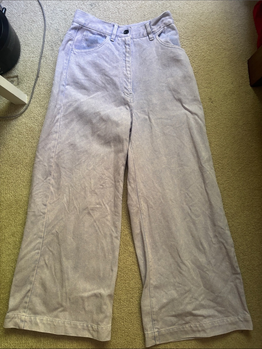 Urban Outfitters Lavender Wide-Leg High-Rise Pants